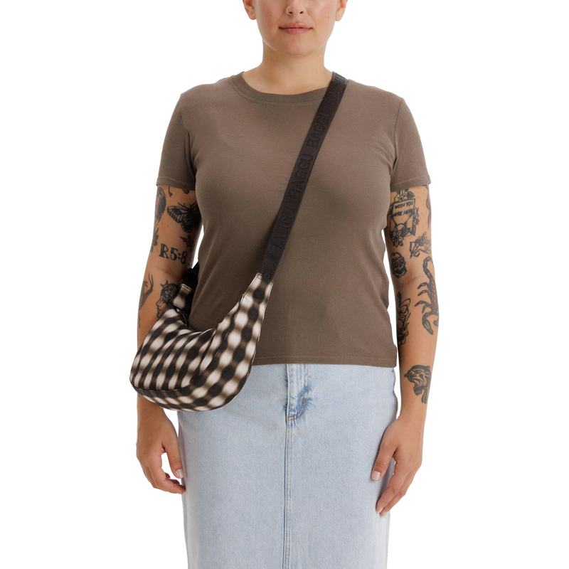 Small Nylon Crescent Bag, BAGGU Small Nylon Crescent Bag on Model