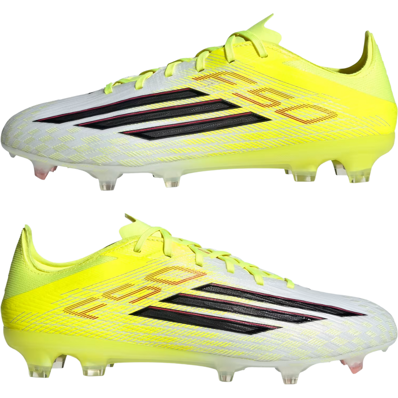 F50 Pro FG, Adidas F50 Pro FG in Solar Yellow2/Core Black/Lucid Red pair left and right profile