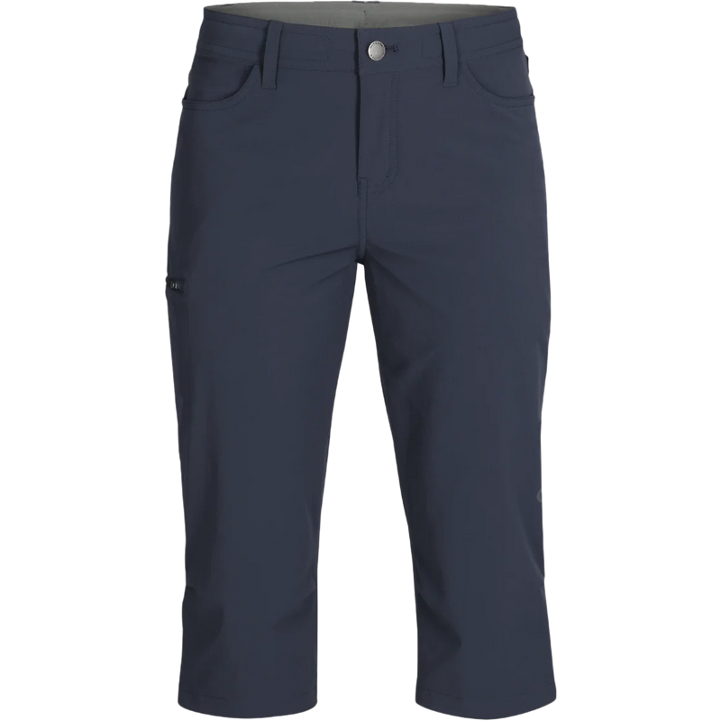 Women's Ferrosi Capris, Outdoor Research Women's Ferrosi Capris in Dark Navy front flat