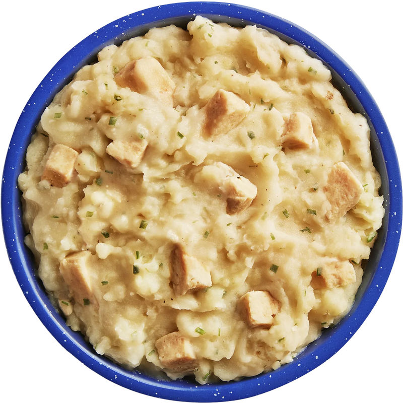Chicken & Mashed Potatoes (2 Servings), Mountain House Chicken and Mashed Potatoes in bowl