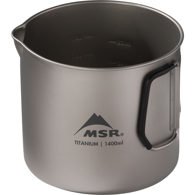 Titan Kettle 1400 mL, MSR Titan Kettle 1400 mL handle folded