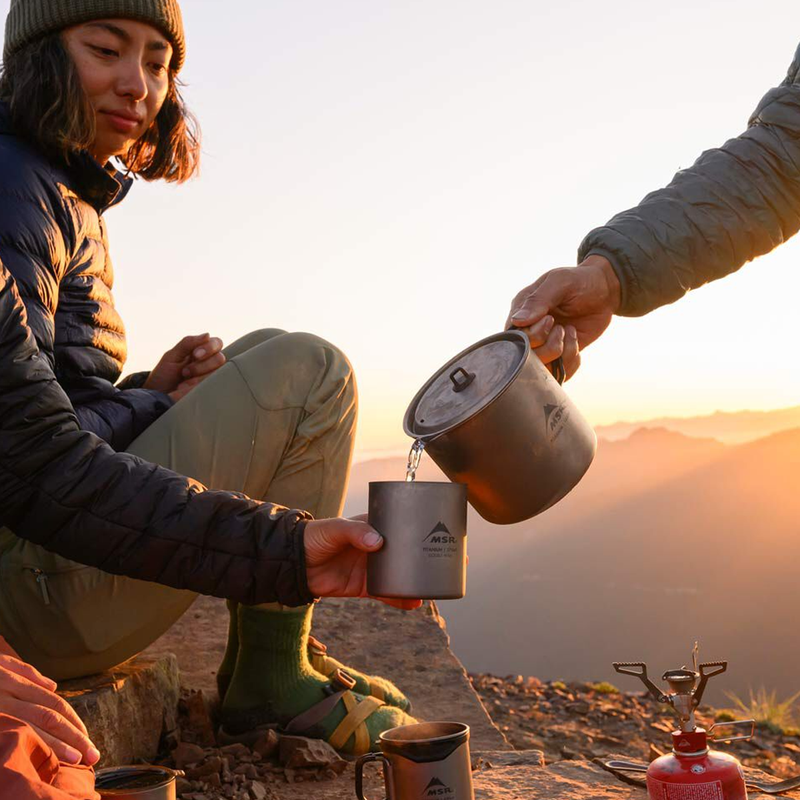 Titan Kettle 1400 mL, MSR Titan Kettle 1400 mL at camp