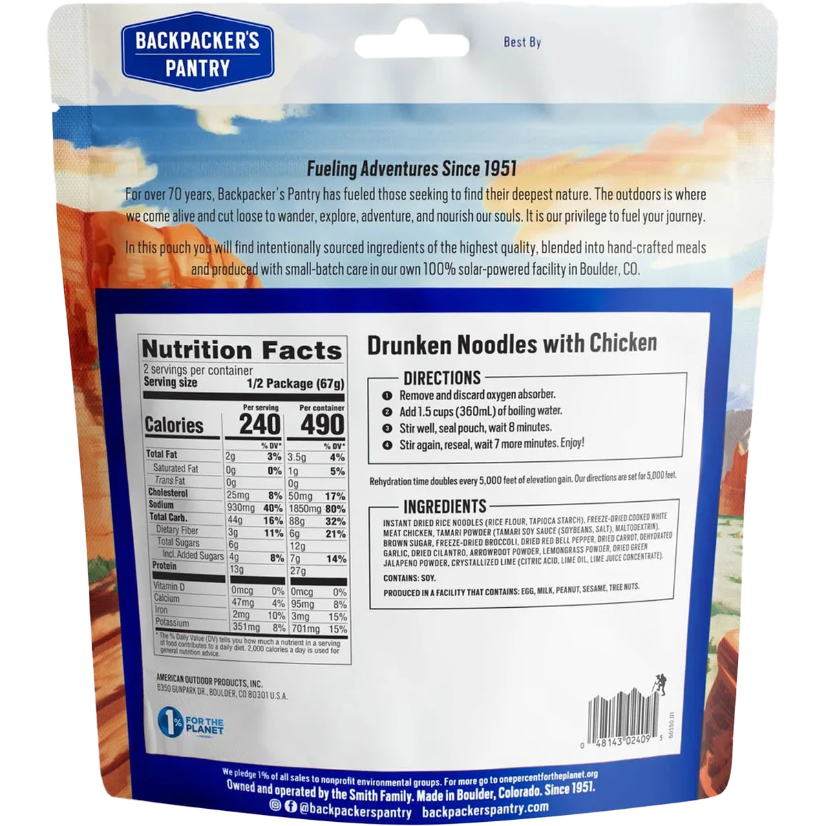 Drunken Noodles with Chicken (2 Servings) alternate view