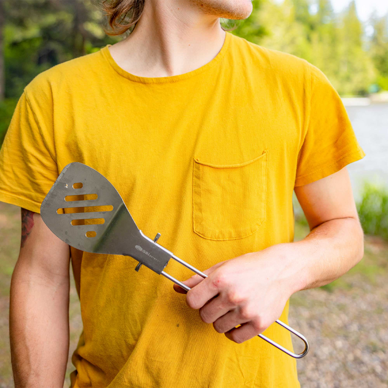 Destination 5 Piece Folding Chef Tool Set, GSI Outdoors Destination 5 Piece Folding Chef Tool Set with person