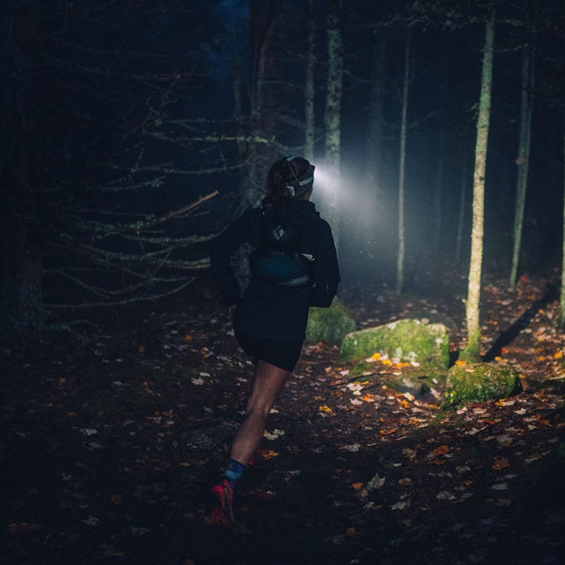 Distance 1500 Headlamp, Black Diamond Distance 1500 Headlamp on runner