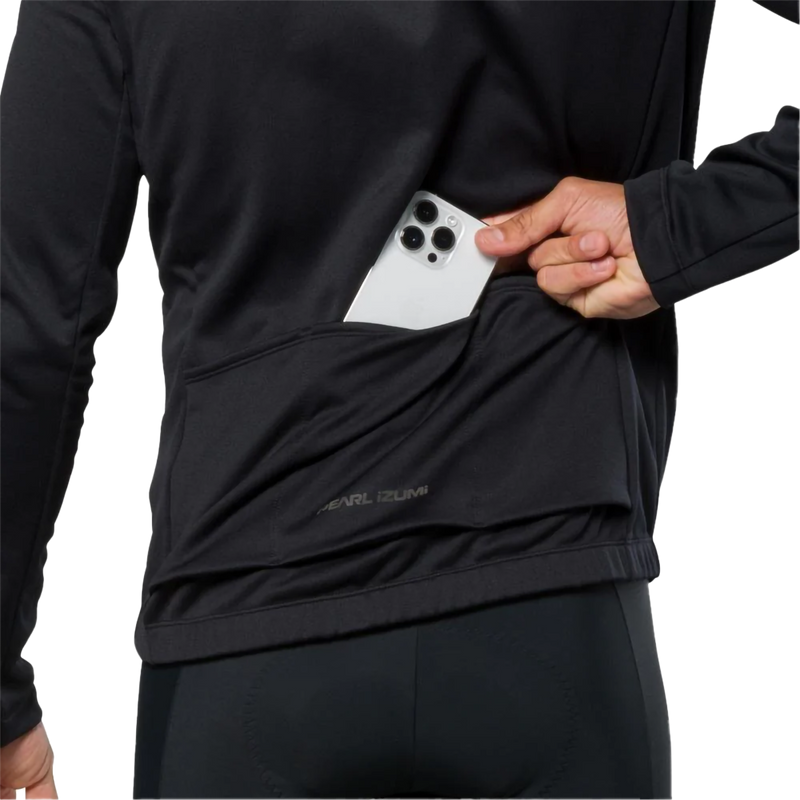 Men's Quest Thermal Jersey, Pearl Izumi Men's Quest Thermal Jersey in Black back pockets
