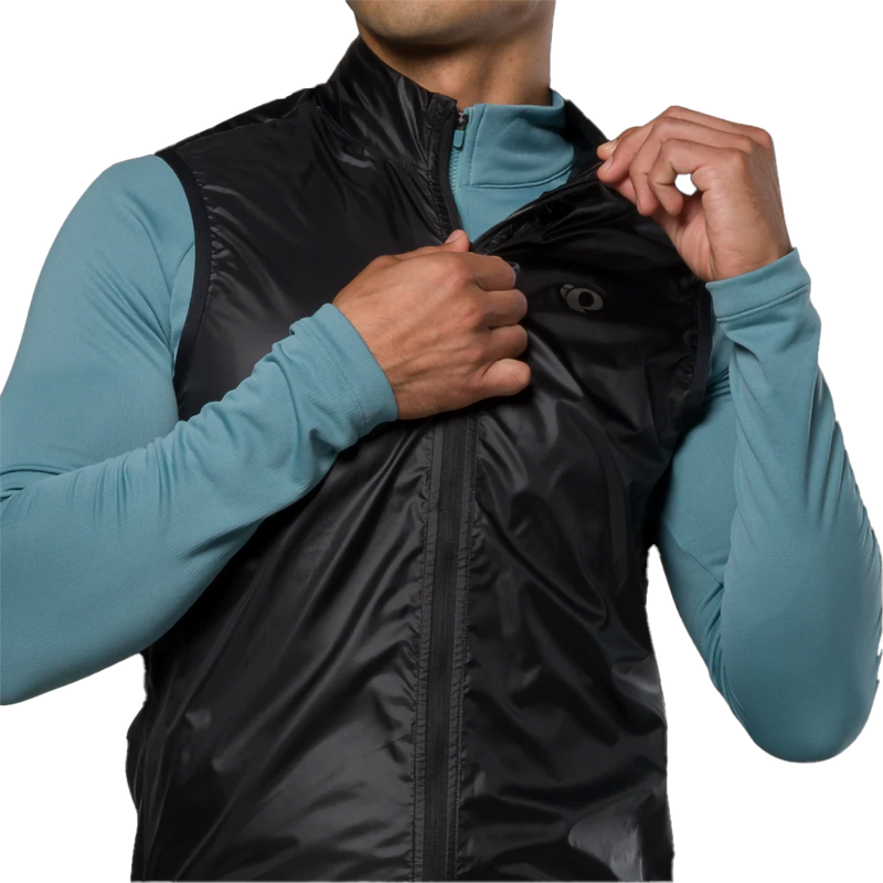 Men's Attack Barrier Vest, Pearl Izumi Men's Attack Barrier Vest in Black front zipper