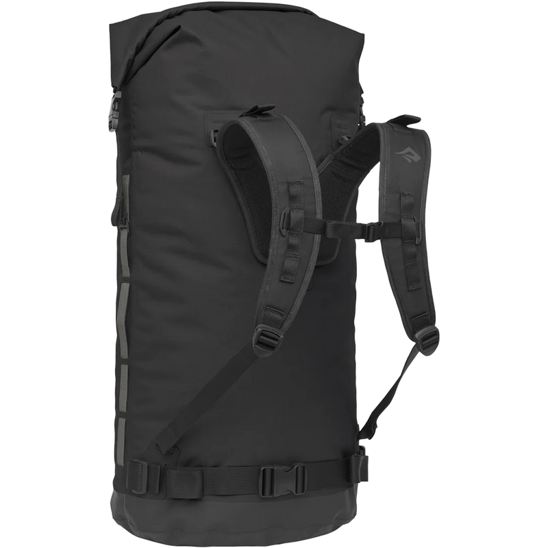 Big River Dry Backpack 75L Large, Sea to Summit Big River Dry Backpack 75L Large in Jet Black harness and waistbelt