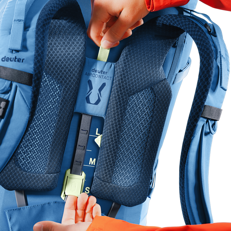 Aircontact Core 50+10, Deuter Aircontact Core 50+10 in Baltic Nightblue length adjustment