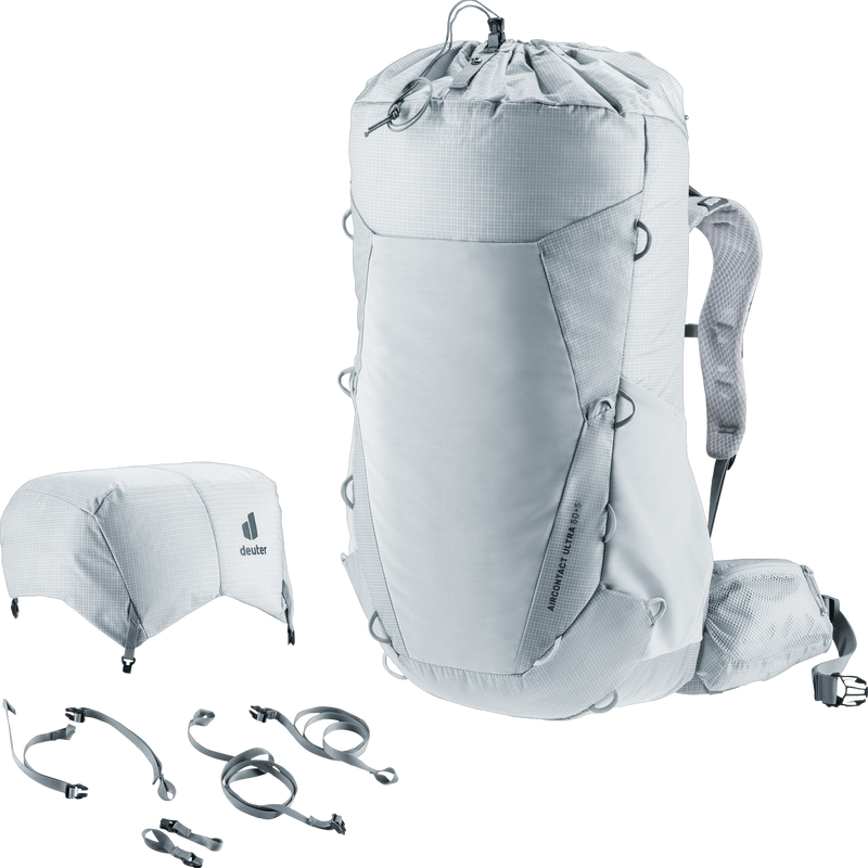 Aircontact Ultra 50+5, Deuter Aircontact Ultra 50+5 in Tin-Shale top cap removed