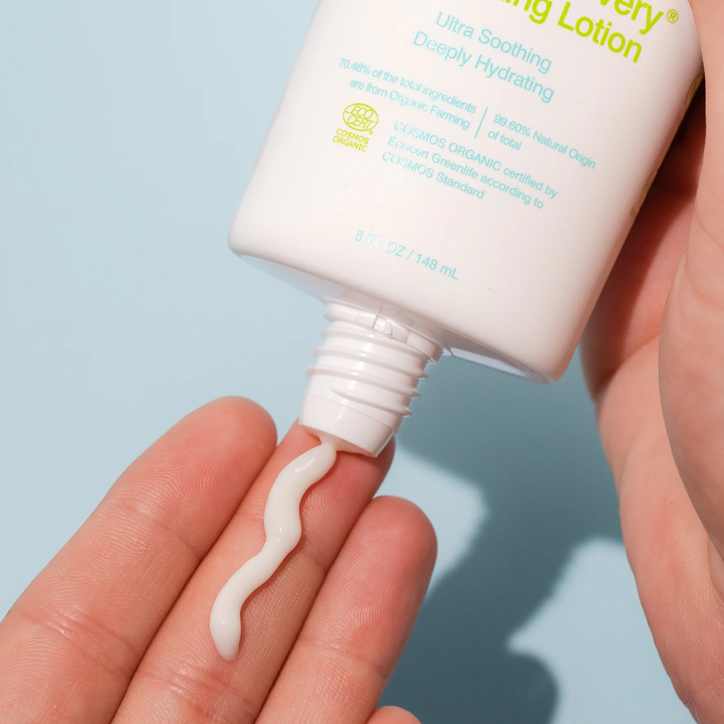 Radical Recovery Eco-Cert Organic After Sun Lotion, COOLA Radical Recovery Eco-Cert Organic After Sun Lotion in hand