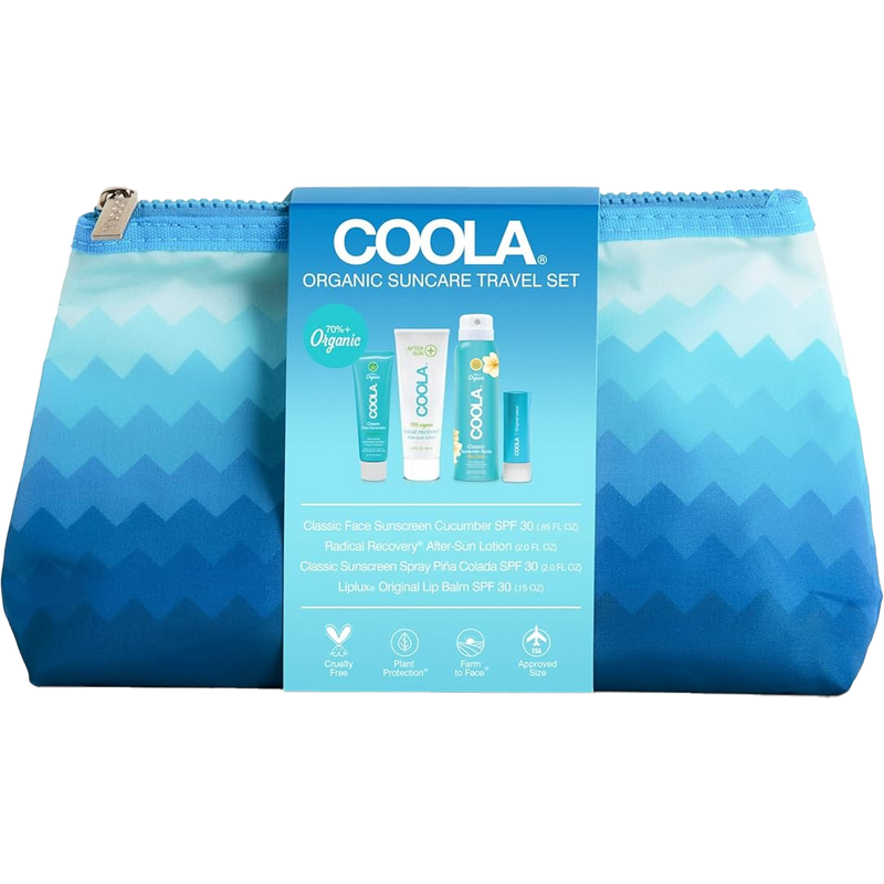 Classic Organic Suncare 4 Piece Travel Set, COOLA Classic Organic Suncare 4 Piece Travel Set bag