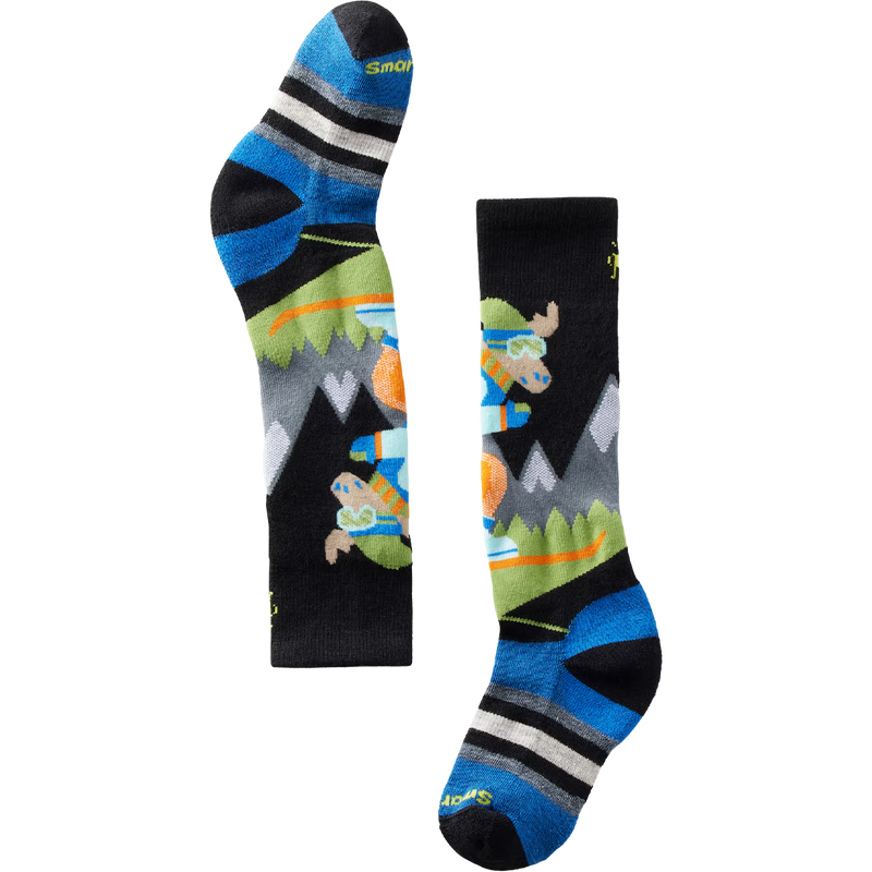 Youth Wintersport Full Cushion Mountain Moose Pattern Over The Calf Socks, Featured Image