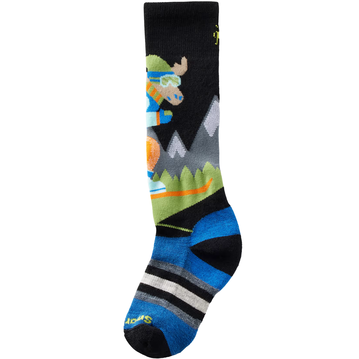 Youth Wintersport Full Cushion Mountain Moose Pattern Over The Calf Socks alternate view