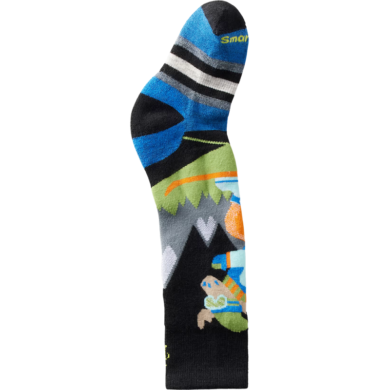 Youth Wintersport Full Cushion Mountain Moose Pattern Over The Calf Socks, Smartwool Youth Wintersport Full Cushion Mountain Moose Pattern Over The Calf Socks left side