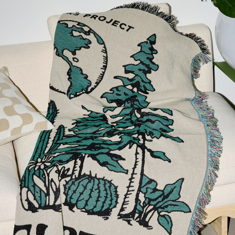 Love Nature Woven Blanket, Parks Project Love Nature Woven Blanket on couch