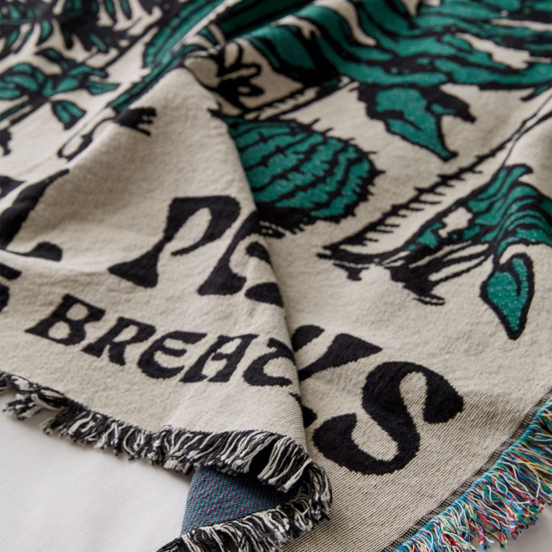 Love Nature Woven Blanket, Parks Project Love Nature Woven Blanket fringe edge