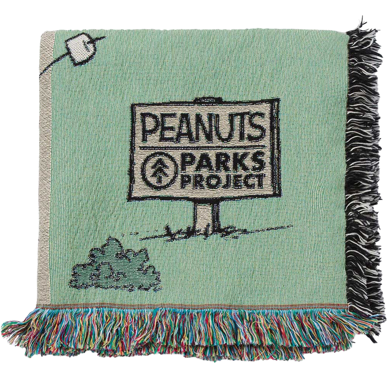 Peanuts x Parks Project Woven Blanket, Parks Project Peanuts x Parks Project Woven Blanket logo