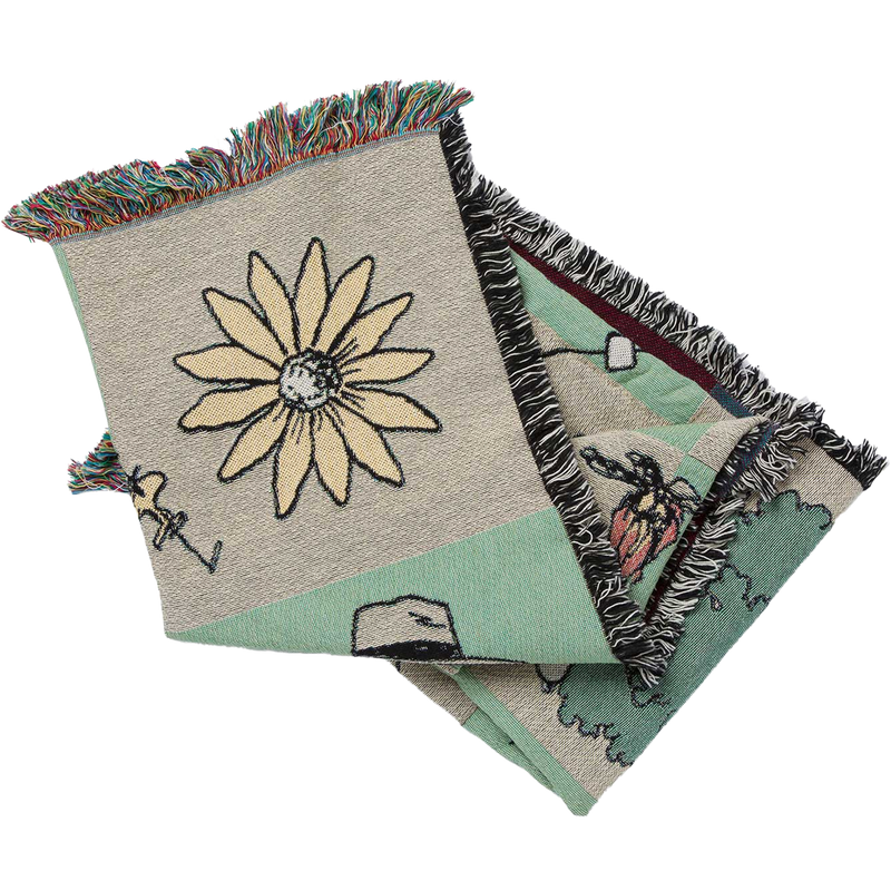 Peanuts x Parks Project Woven Blanket, Parks Project Peanuts x Parks Project Woven Blanket folded
