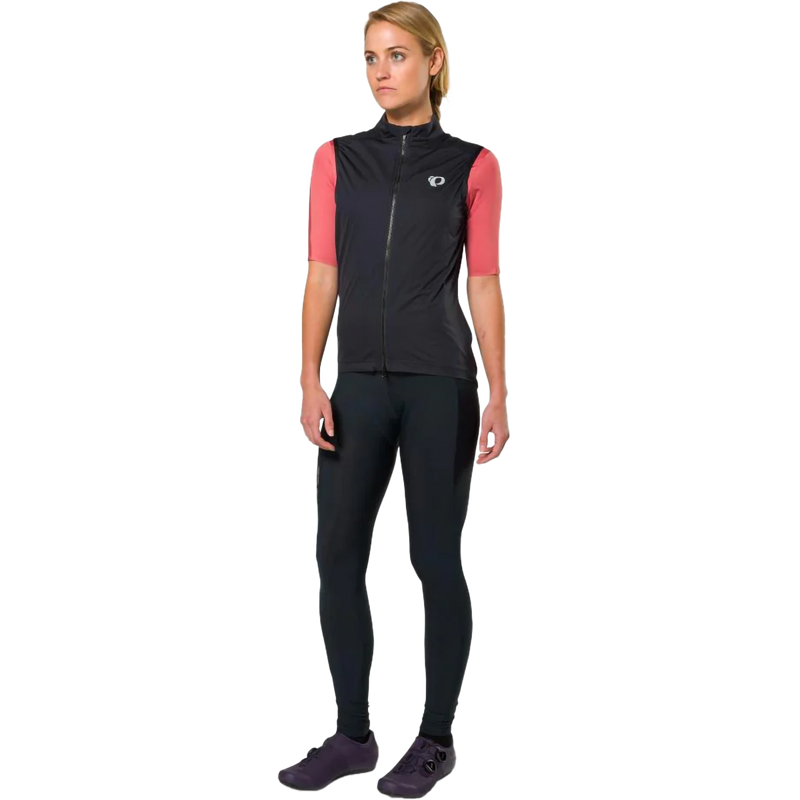 Women's Pro Barrier Vest, Pearl Izumi Women's Pro Barrier Vest in 021-Black on model