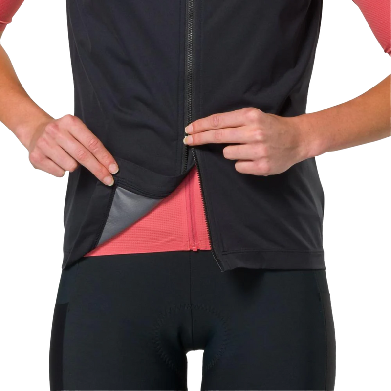 Women's Pro Barrier Vest, Pearl Izumi Women's Pro Barrier Vest in 021-Black bottom zipper