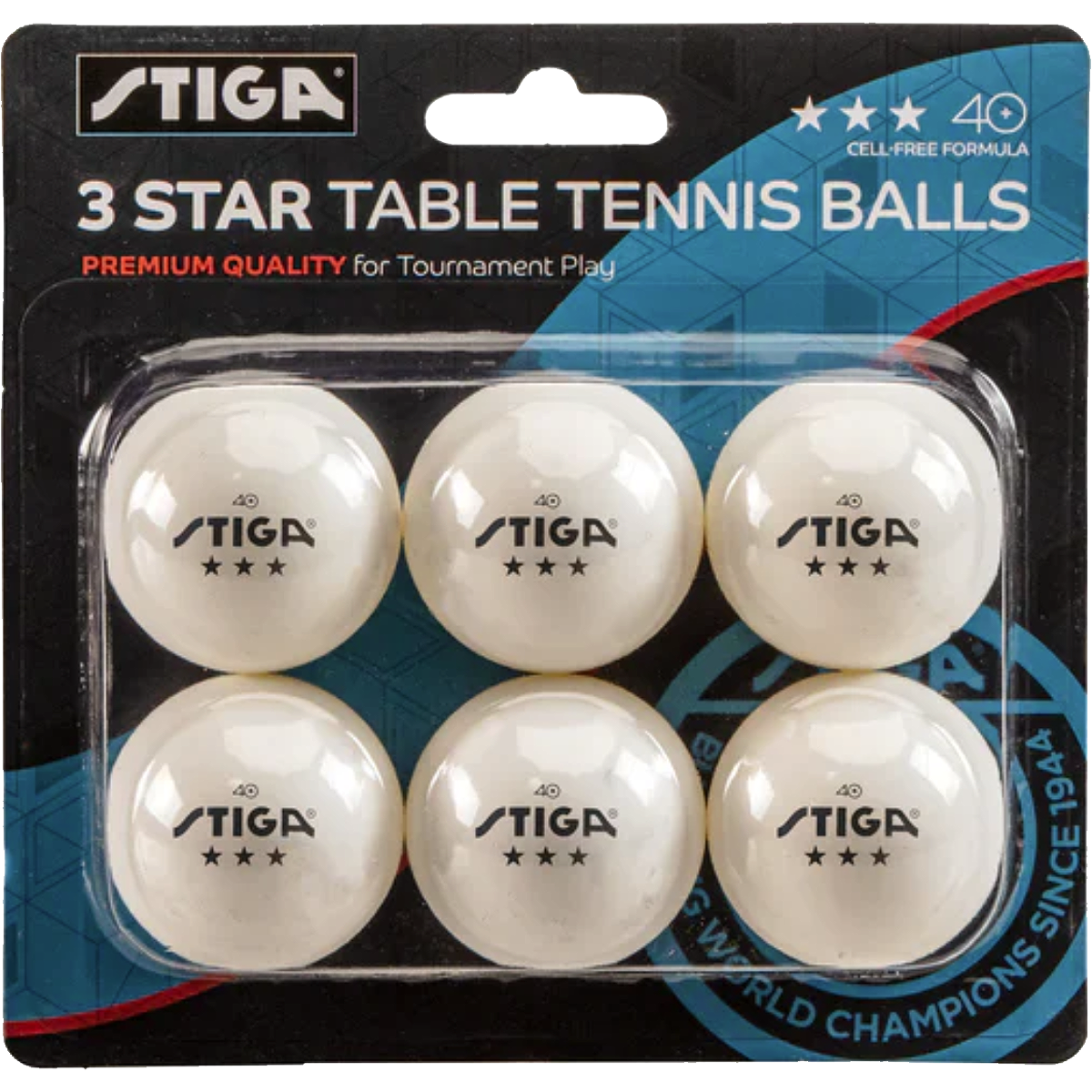 3-Star Table Tennis Balls (6 Pack) alternate view