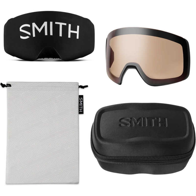 Smith Sport Optics 4D MAG XL in Black + CP Pro Photochromic Red Mirror accessories and extra lens