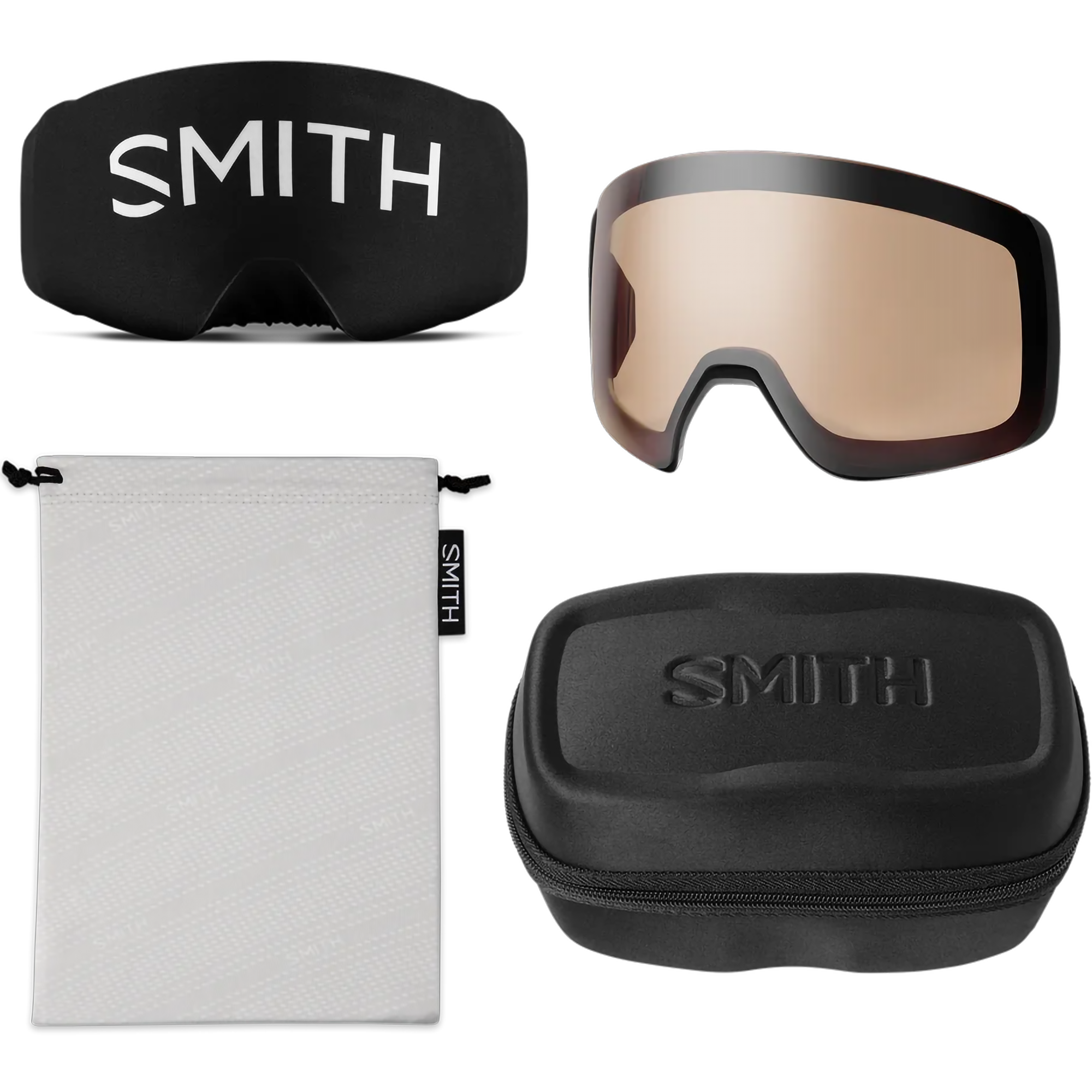 Smith Sport Optics 4D MAG XL in Black + CP Pro Photochromic Red Mirror accessories and extra lens