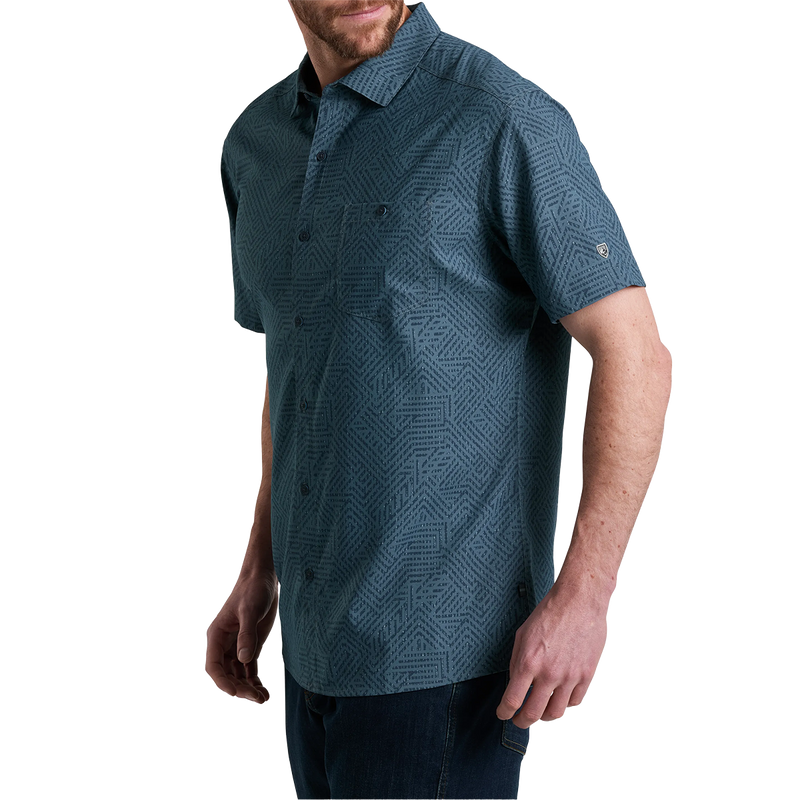 Men's Persuadr Short Sleeve, Kuhl Men's Persuadr Short Sleeve in Charcoal Blue front left