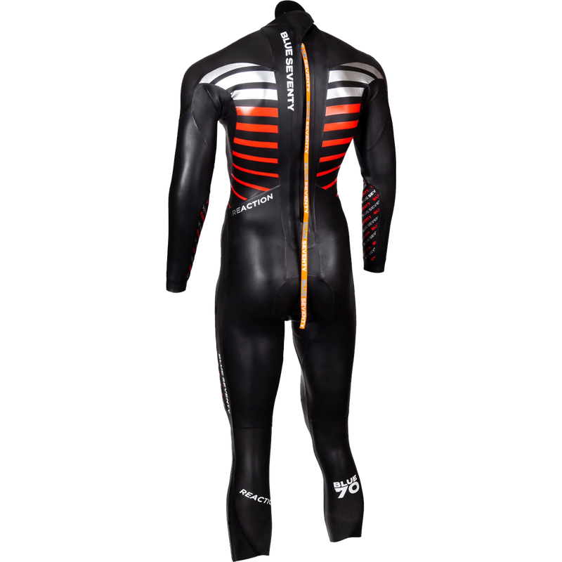 Men's Reaction Wetsuit, Blue Seventy Men's Reaction Wetsuit back