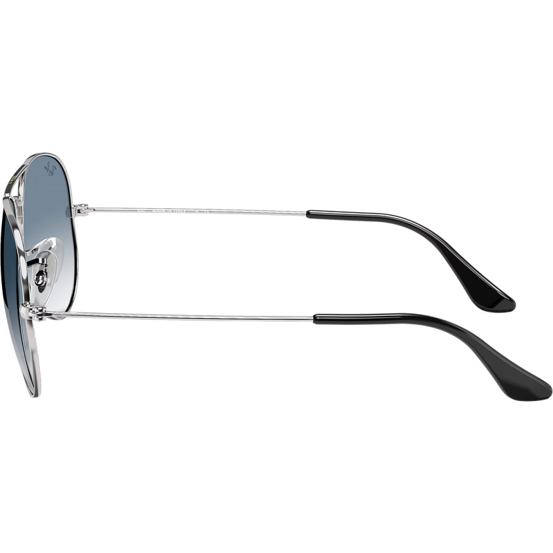 Aviator M, Ray Ban Aviator M in Silver/Clear Gradient Blue left