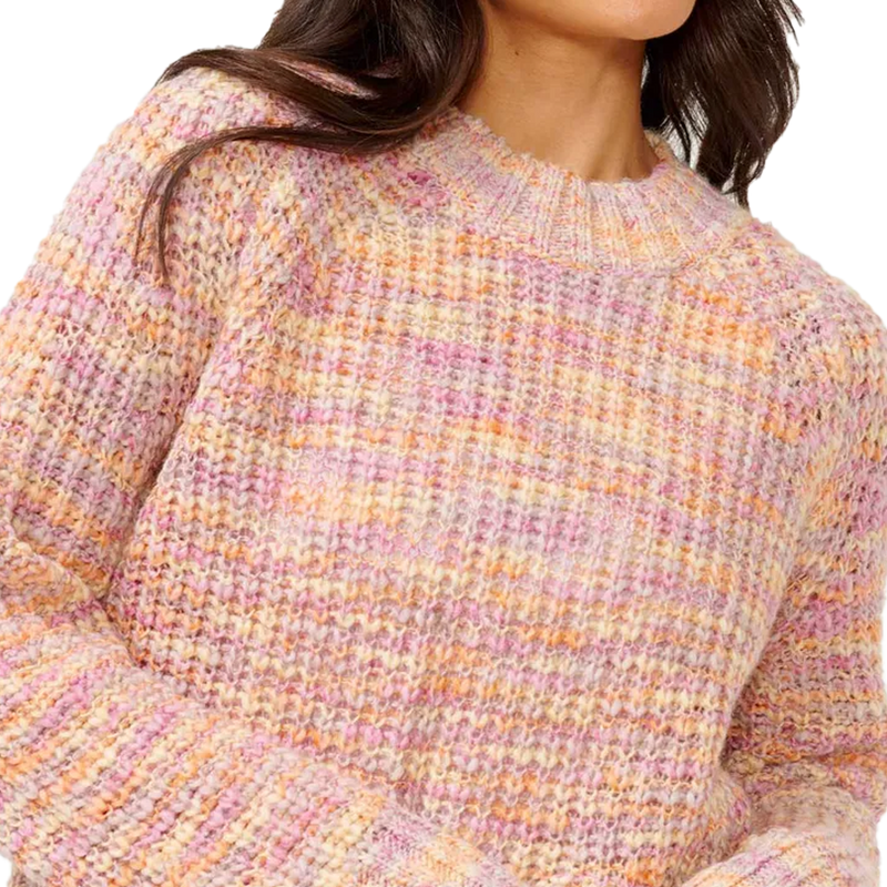 Women's Beach Party Slub Sweater, Rip Curl Women's Beach Party Slub Sweater collar