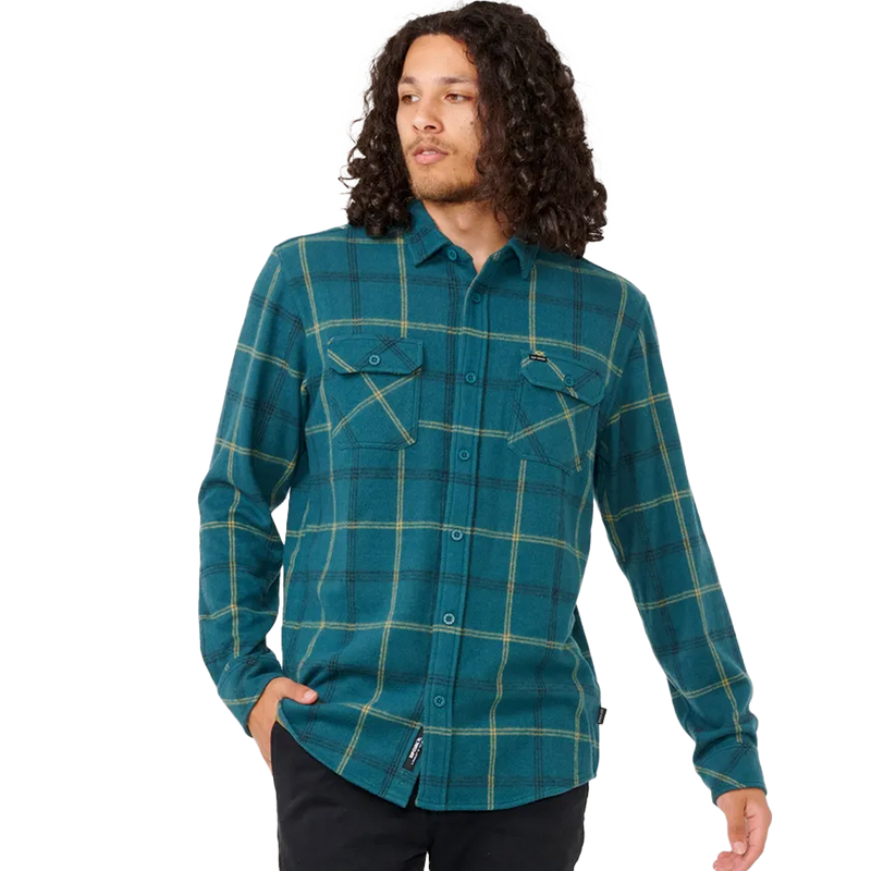 Men's Grid Long Sleeve Shirt, Featured Image
