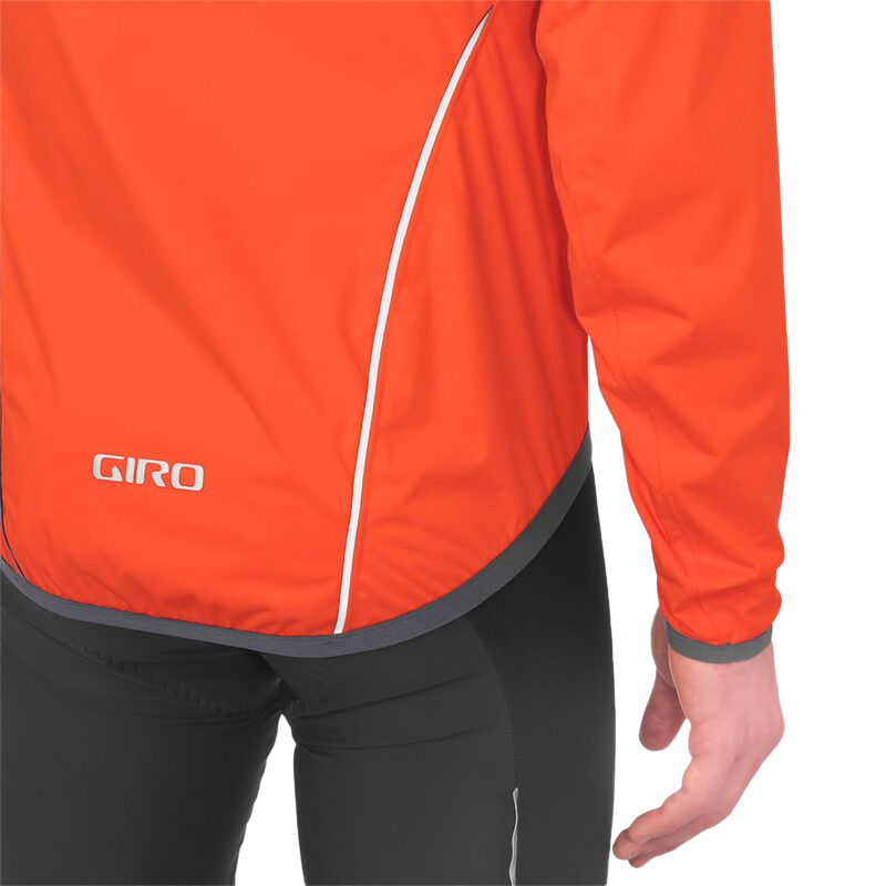 Men's Chrono Expert Rain Jacket, Giro Men's Chrono Expert Rain Jacket in Vermillion back hem