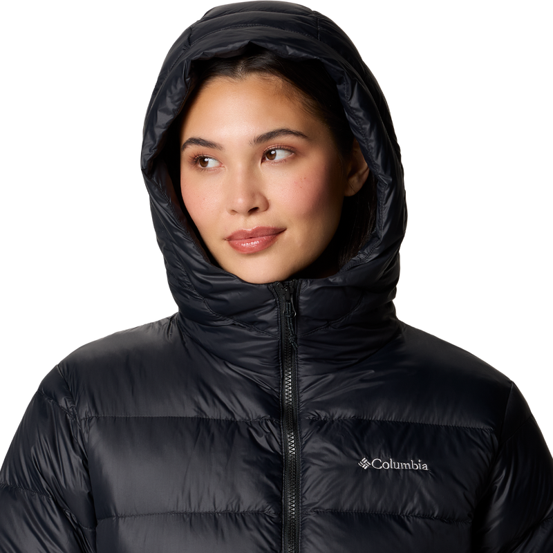 Women's Harmony Falls Mid Down Jacket, Columbia Women's Harmony Falls Mid Down Jacket hood