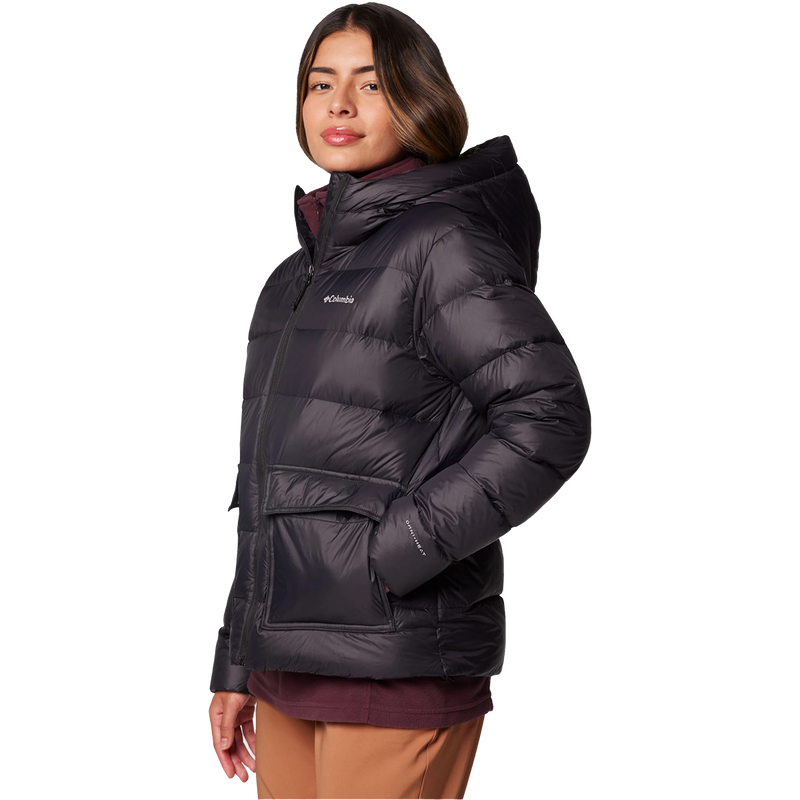Women's Harmony Falls Hooded Down Jacket, Columbia Women's Harmony Falls Hooded Down Jacket in Black front left