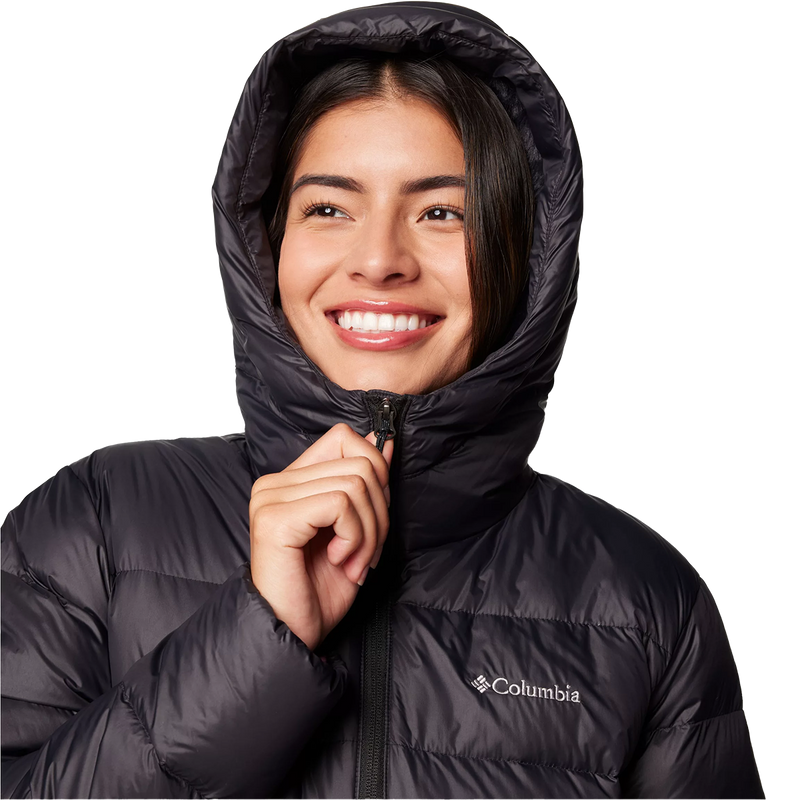 Women's Harmony Falls Hooded Down Jacket, Columbia Women's Harmony Falls Hooded Down Jacket in Black hood