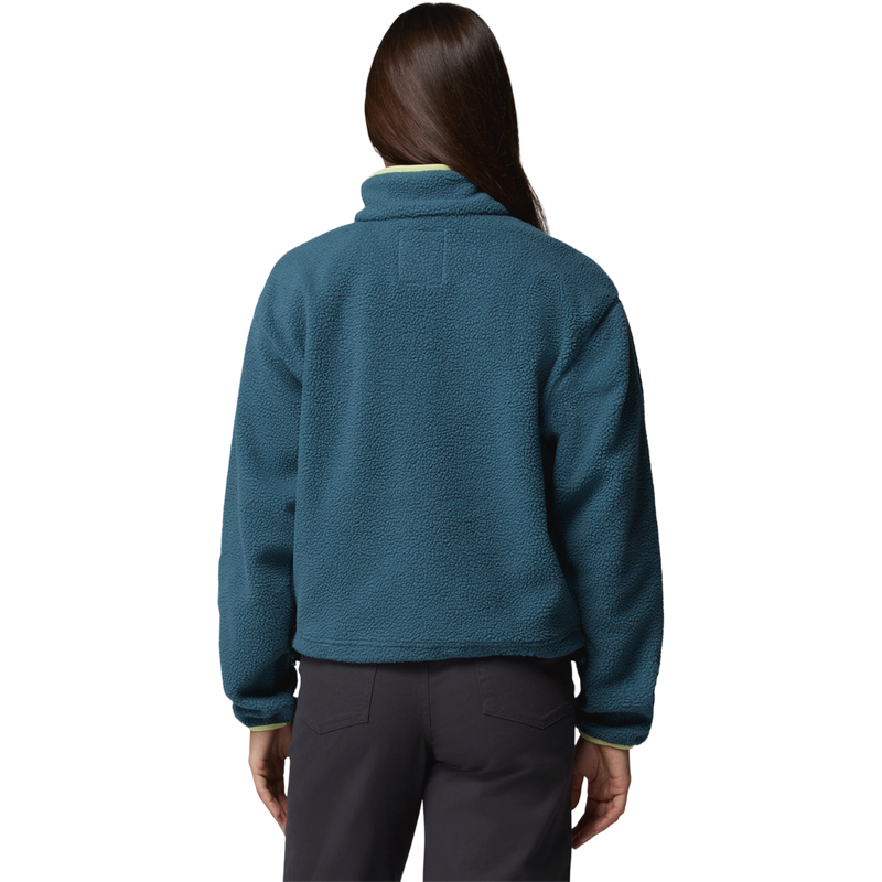 Women's Helvetia II Cropped 1/2 Snap Pullover, Columbia Women's Helvetia II Cropped 1/2 Snap Pullover in 429-Everblue back