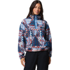 Columbia Women's Helvetia II Printed Crop 1/2 Snap Pullover in 447 Rainy Day Geomix