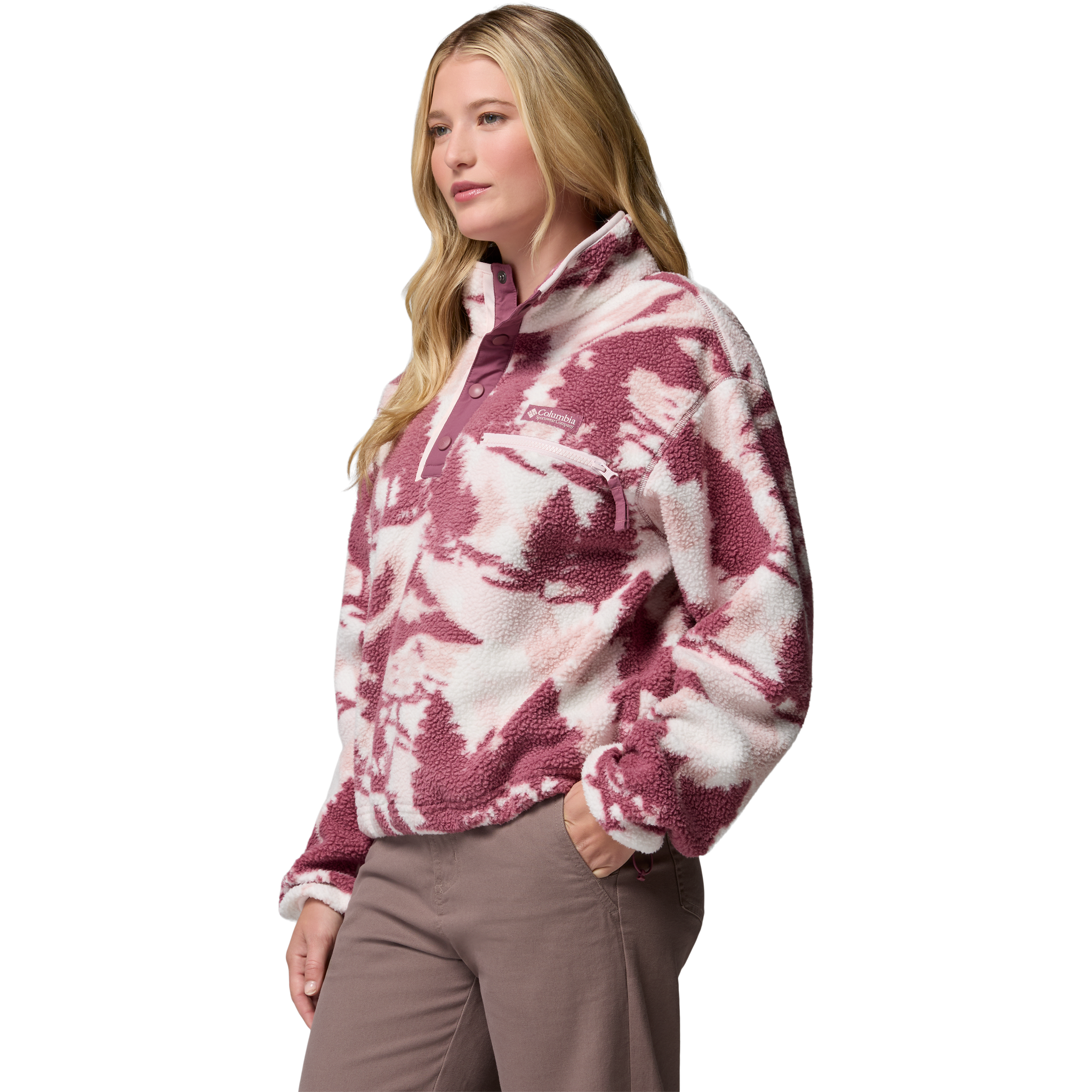 Women's Helvetia II Printed Crop 1/2 Snap Pullover alternate view