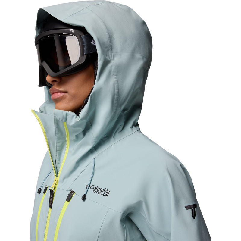 Women's Platinum Peak II 3L Shell, Columbia Women's Platinum Peak™ II 3L Shell Jacket side hood