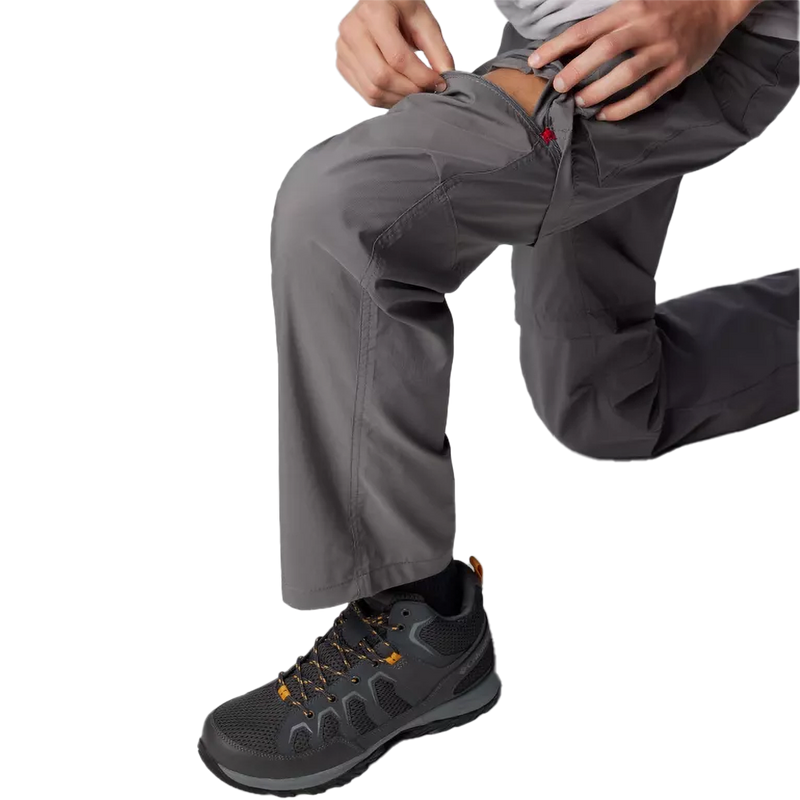 Men's Silver Ridge Utility Convertible Pant, Columbia Men's Silver Ridge Utility Convertible Pant in 023-City Grey unzipped leg