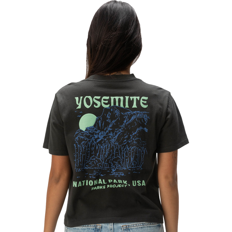 Women's Yosemite Puff Print Short Sleeve Boxy Tee, Featured Image