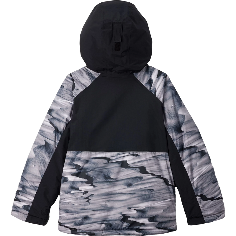 Youth Mighty Mogul III Printed Jacket, Columbia Youth Mighty Mogul III Printed Jacket in 100-White Windblown/Black back