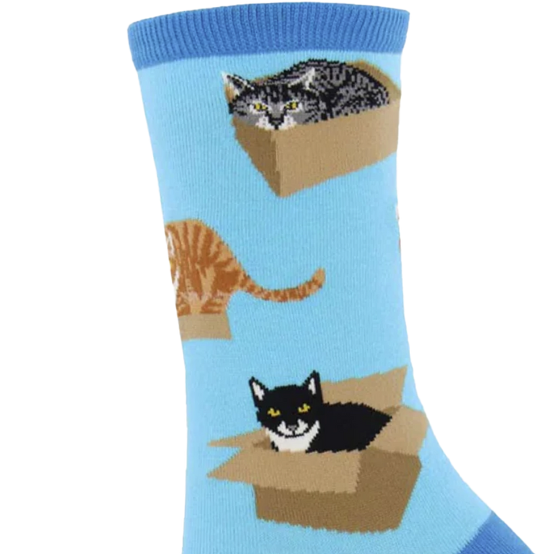 Women's Cat in a Box, Socksmith Women's Cat in a Box  cuff