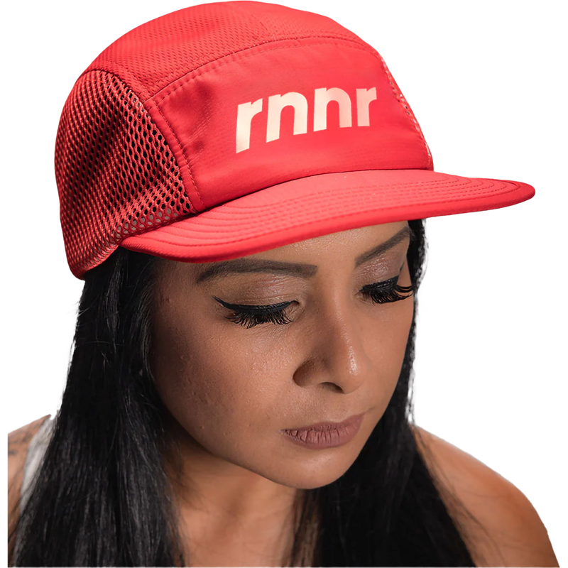 Distance Hat - Red, Rnnr Distance Hat - Red on model