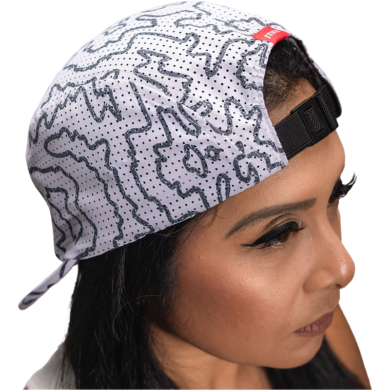 Pacer Hat - Brain on Run, Rnnr Pacer Hat - Brain on Run in white on model back