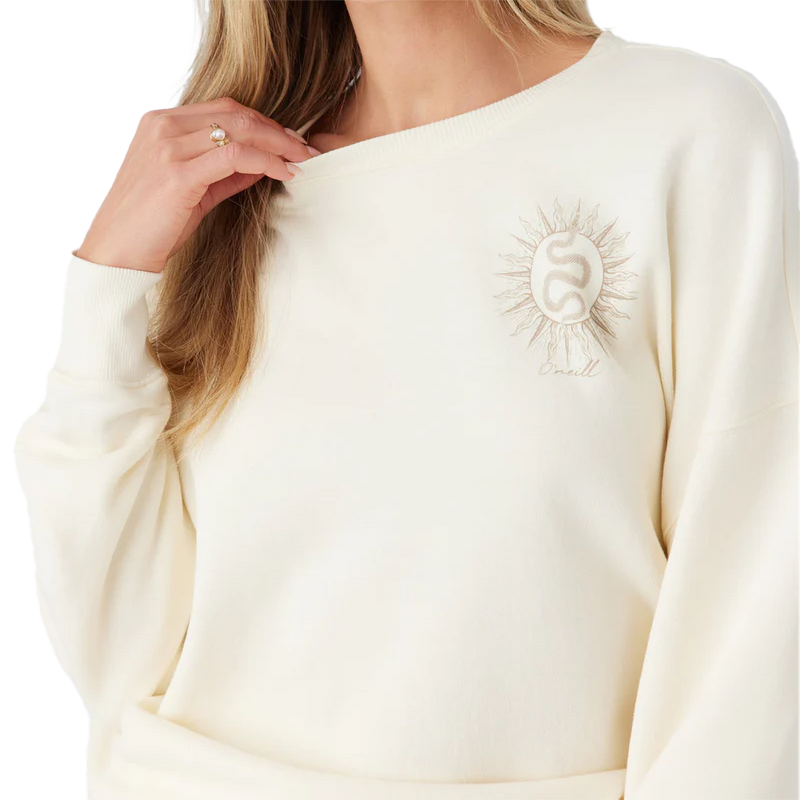 Women's Choice Oversized Fleece, O'Neill Women's Choice Oversized Fleece in Winter White front graphic