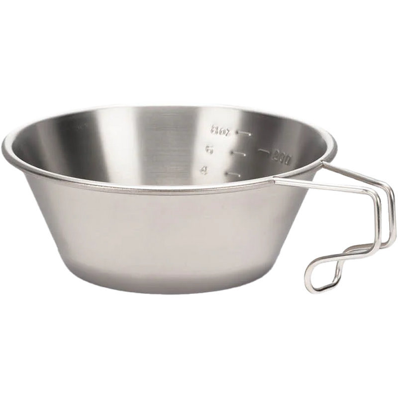 Ti-Backpackers Cup, Snow Peak Ti-Backpackers Cup handle side angled