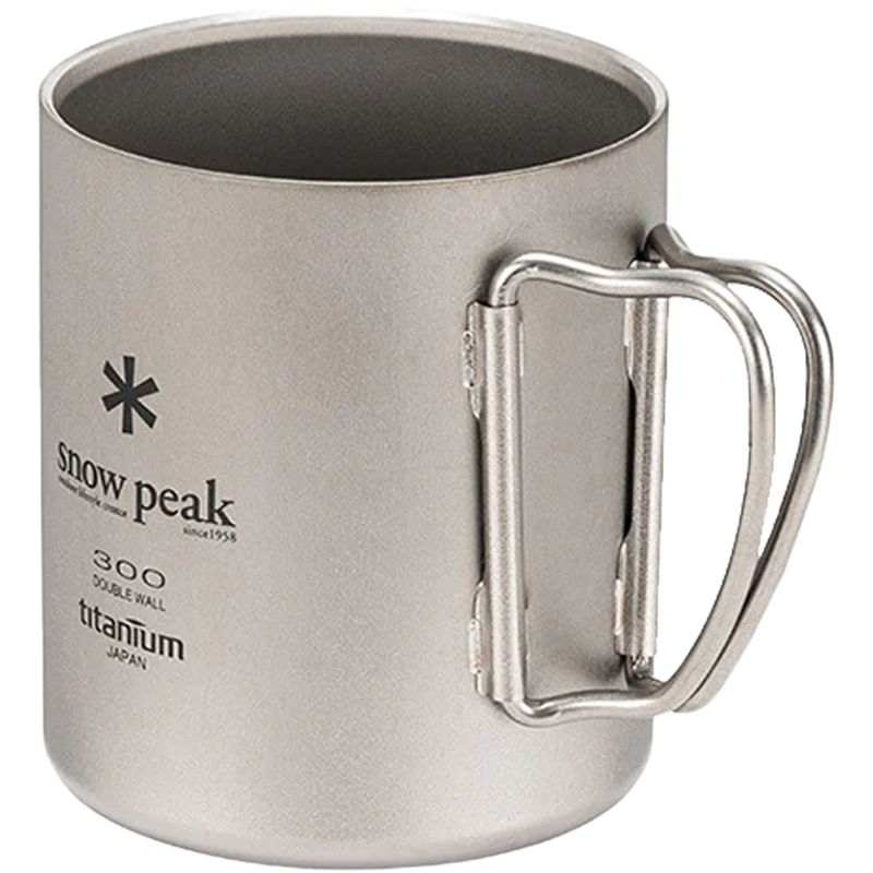 Ti-Double 300 Mug, Snow Peak Ti-Double 300 Mug handle